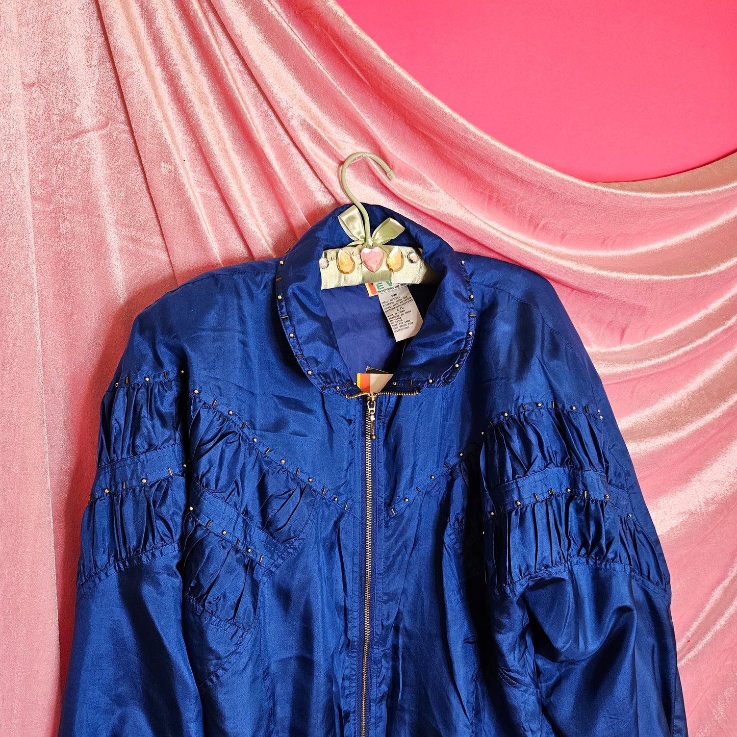Royal Blue silk windbreaker set