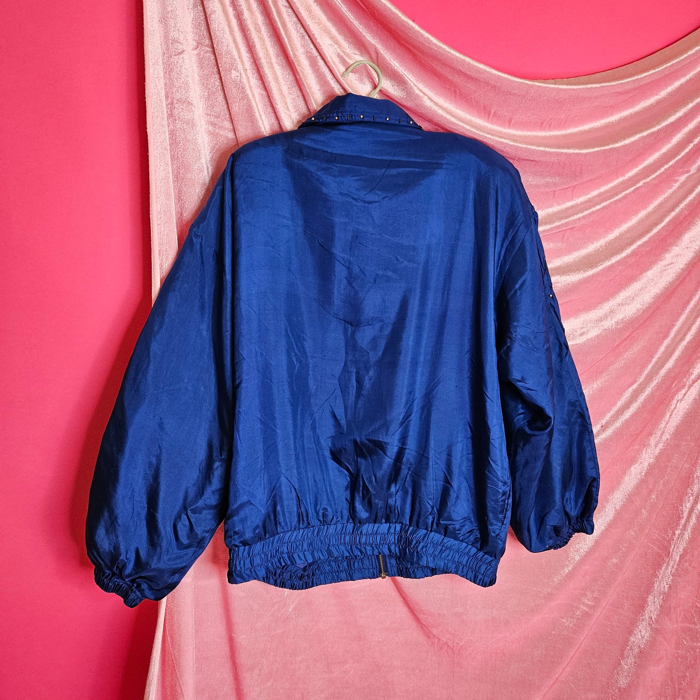 Royal Blue silk windbreaker set
