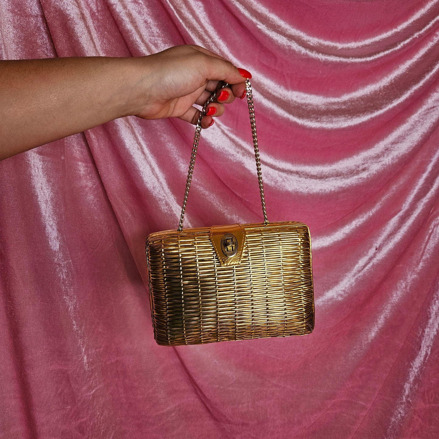 Upcycled Ace Troll Gold clutch