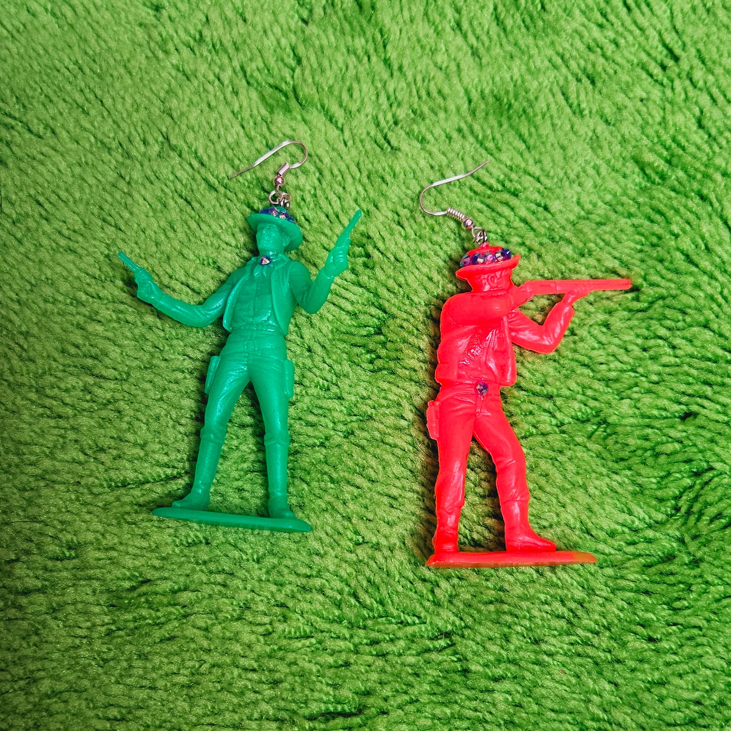 Bling Toy soldiers earrings
