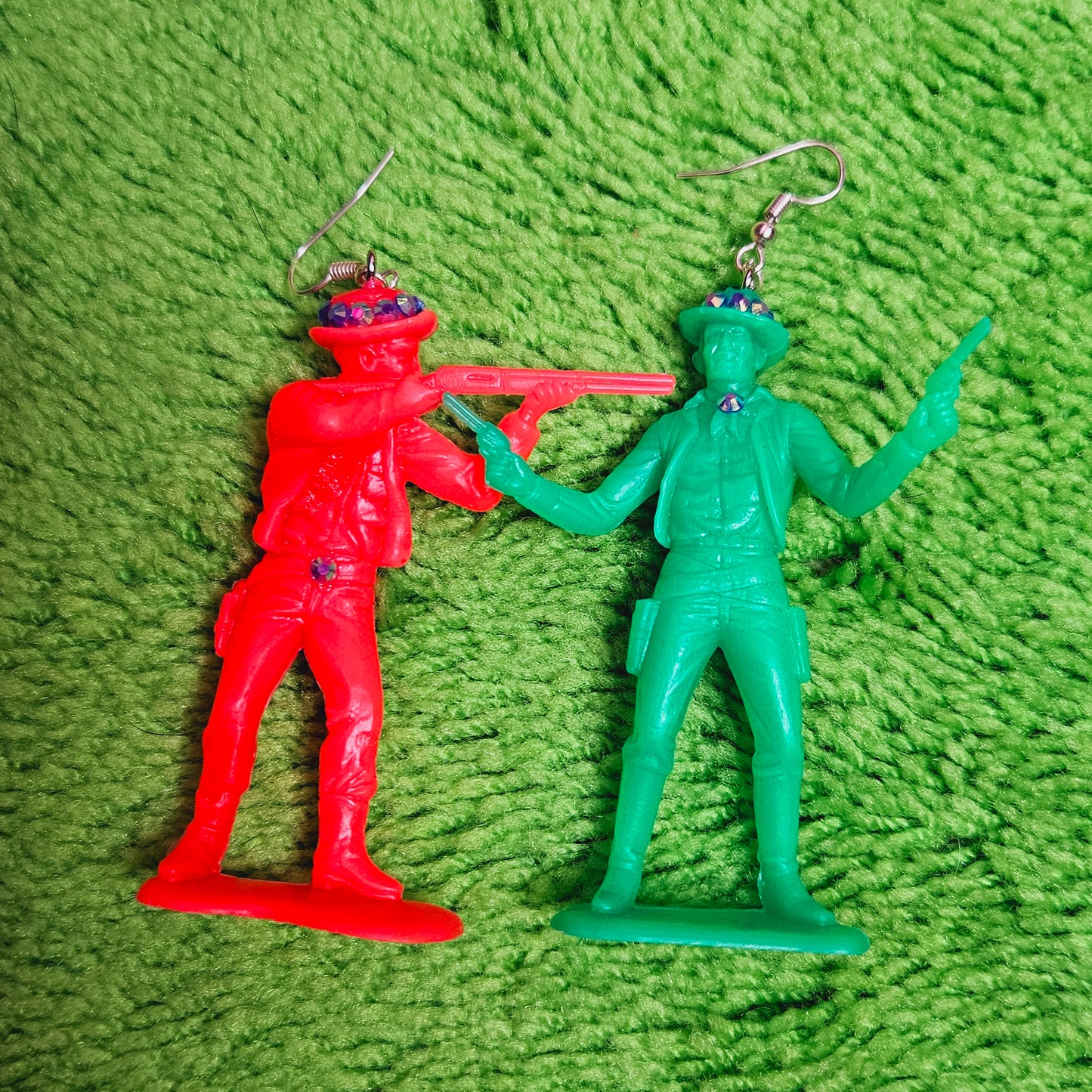 Bling Toy soldiers earrings
