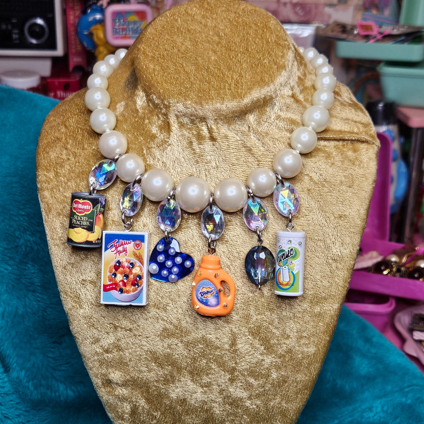 Grocery glam charm necklace