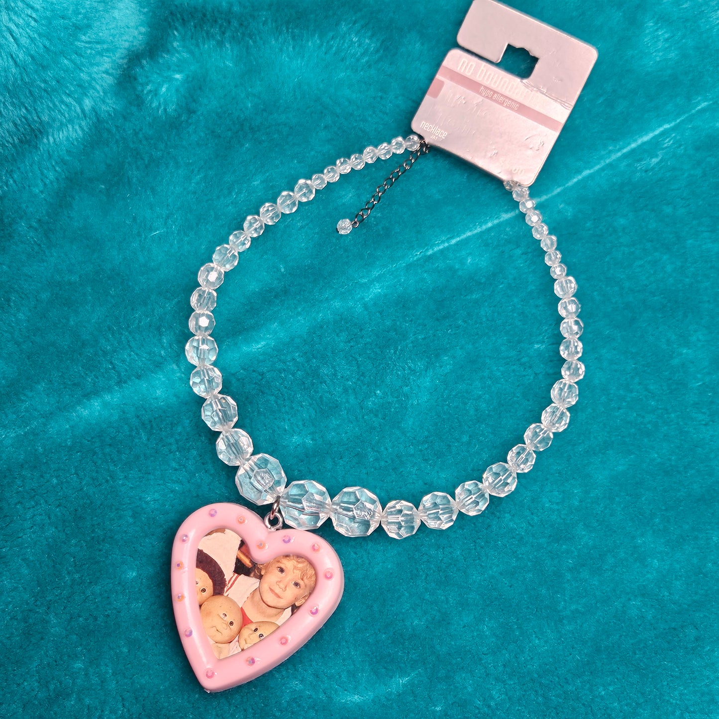 Simpler times heart frame necklace