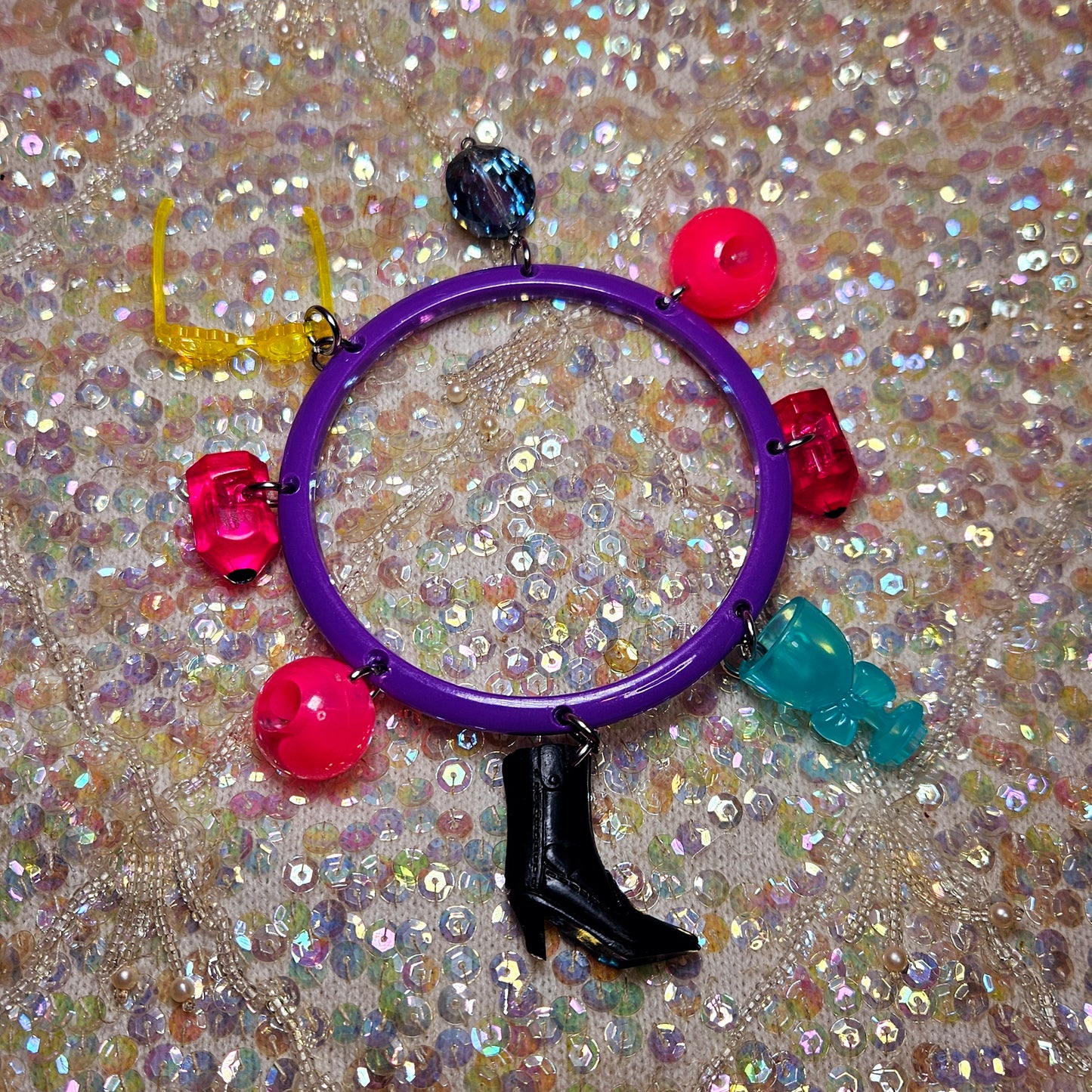 Doll charm bangle