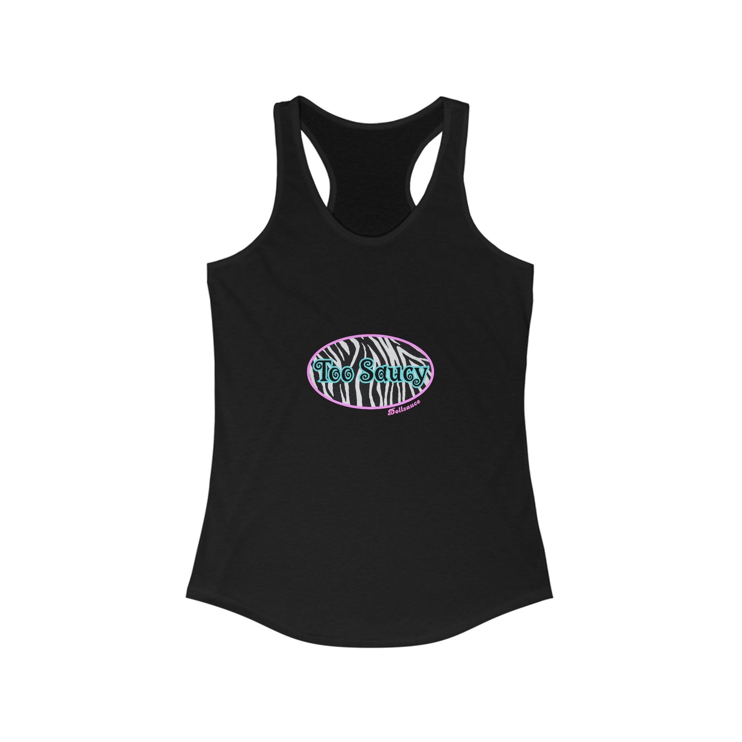 Too Saucy Tank Zebra Print