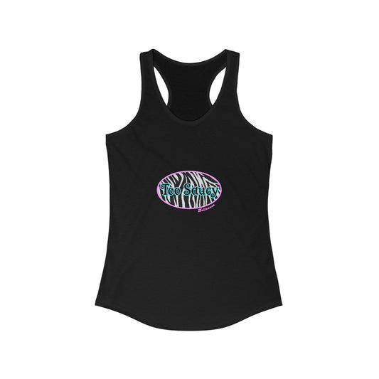 Too Saucy Tank Zebra Print
