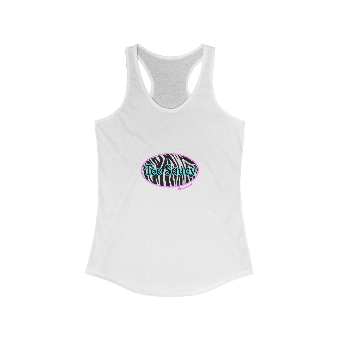 Too Saucy Tank Zebra Print
