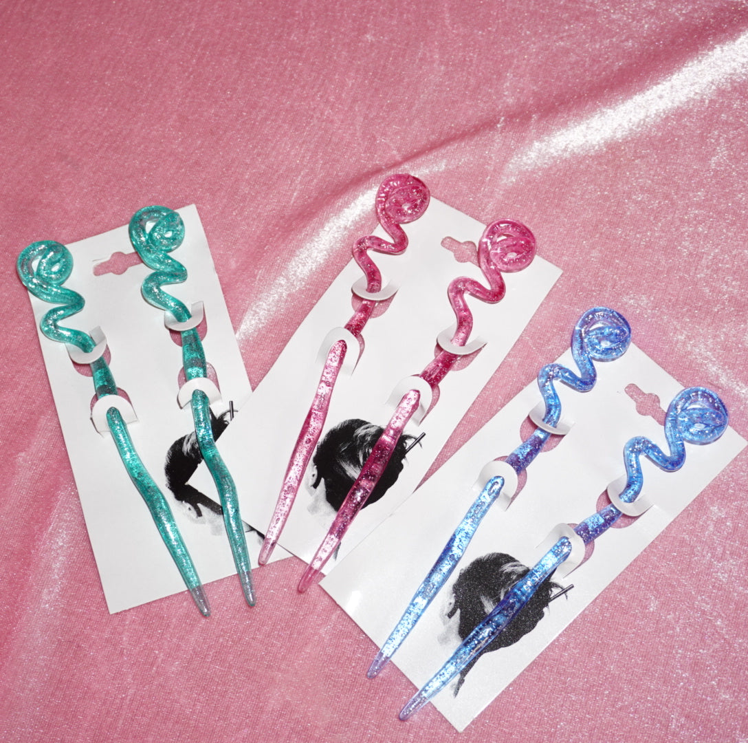 Glitter Jelly Hair Sticks