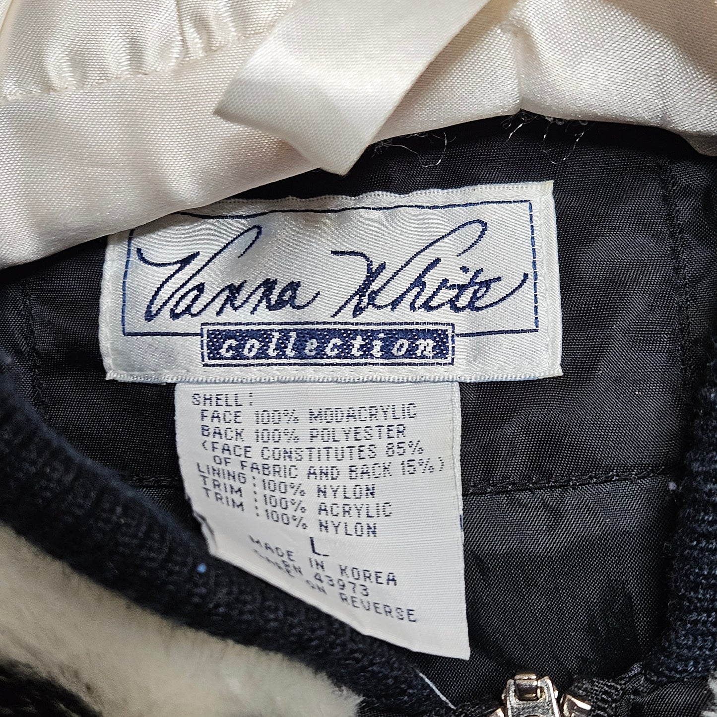 Vanna White Dalmatian print zip coat