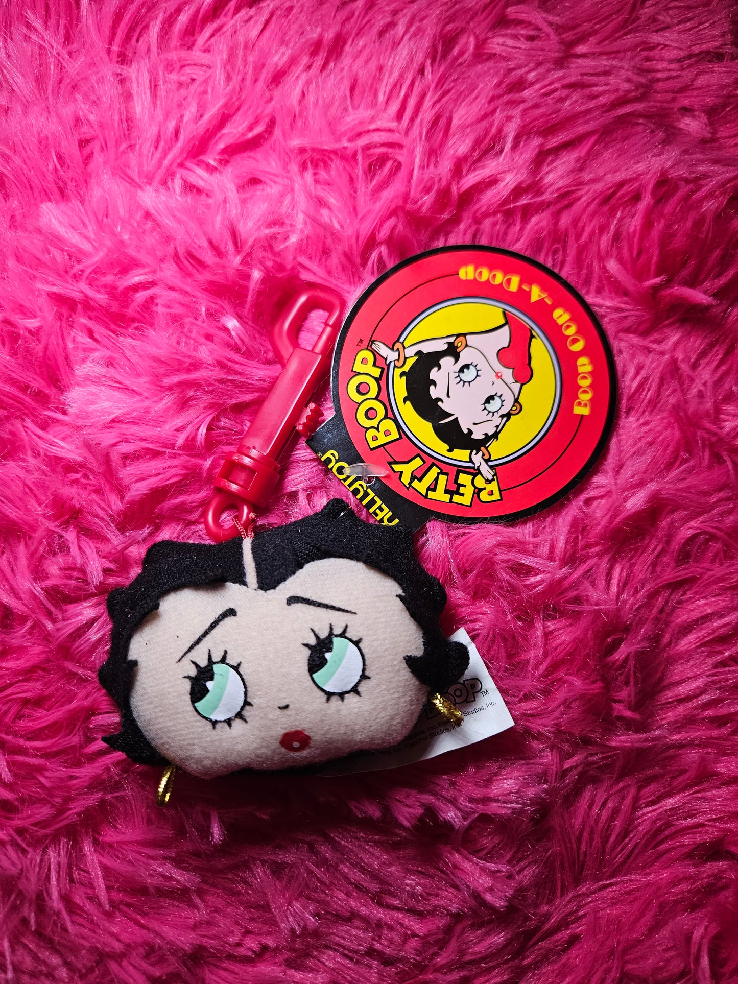 2004 Betty Boop Head plush keychain