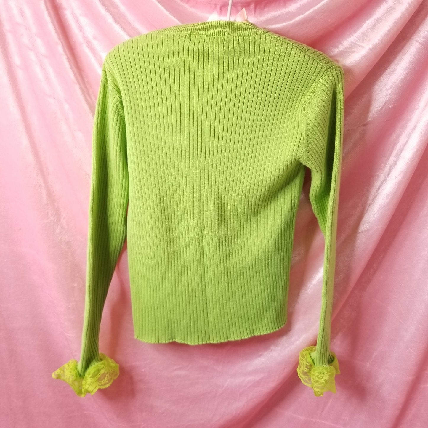 Candy flowers ribbed cardigan