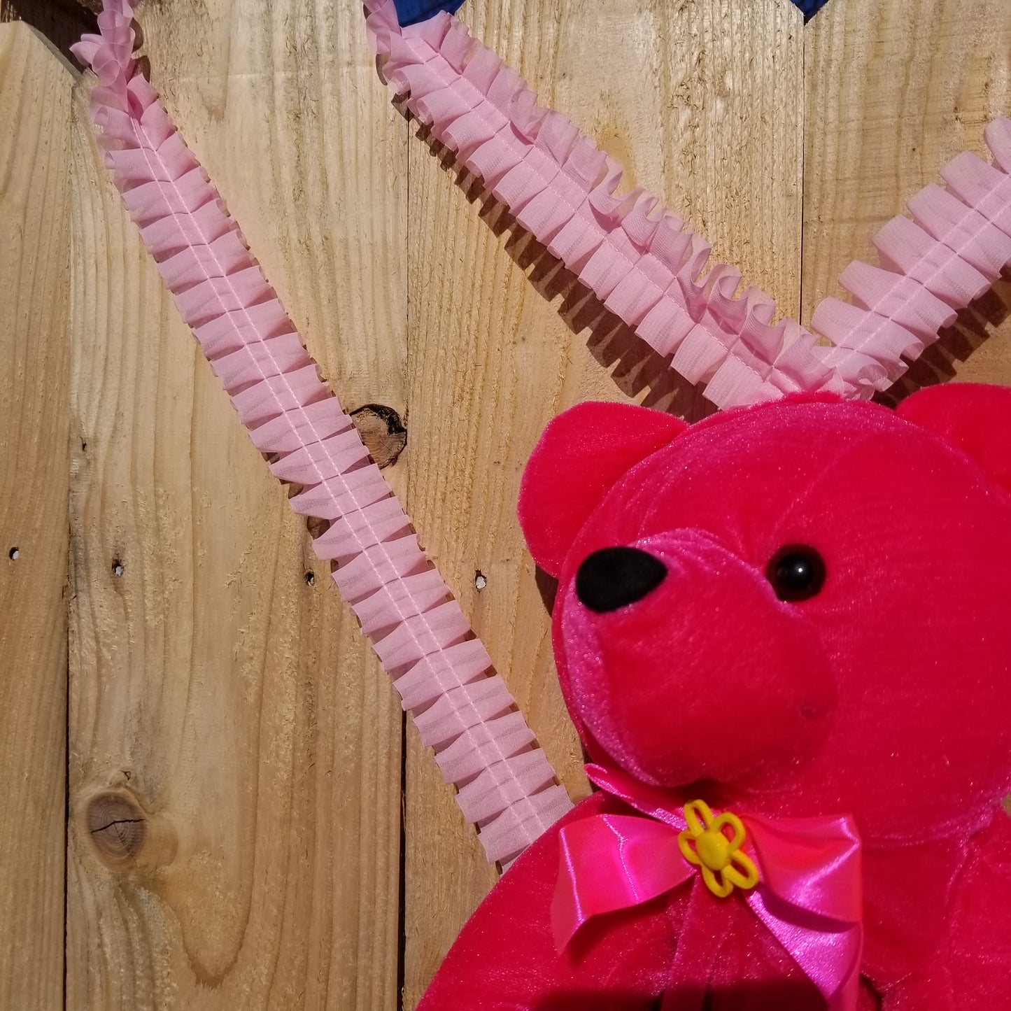 Razzbeary ruffle teddy backpack