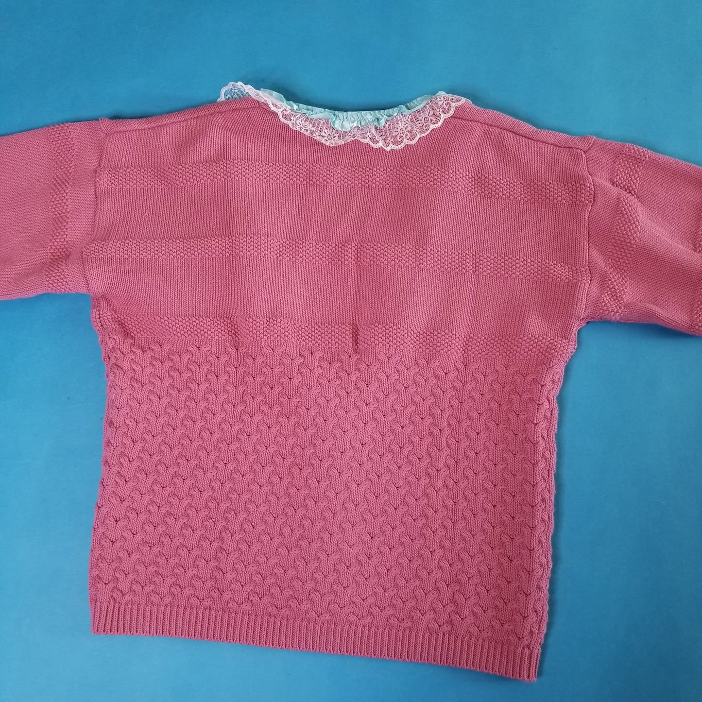 Tea time upcycled knit cardigan