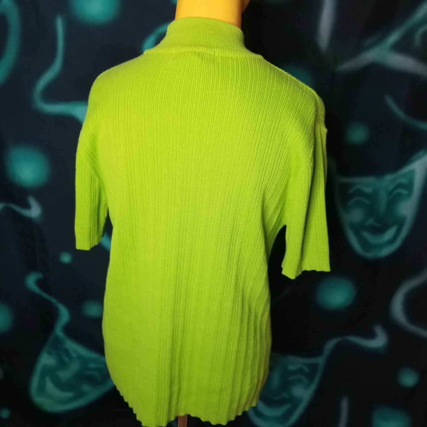 What a Doll! Ruffle rhinestone Mock neck top