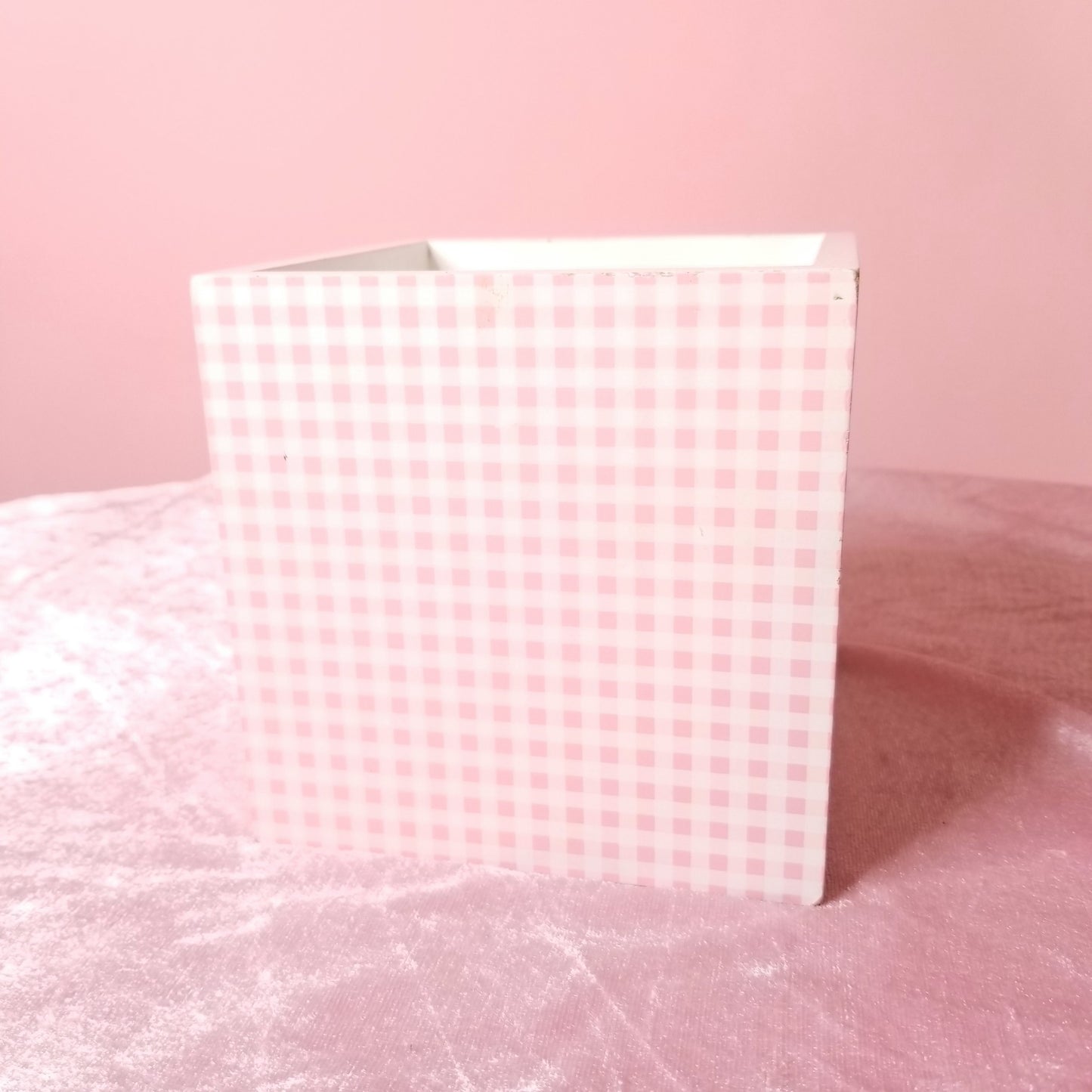 Teddy bear plaid storage box + picture frame