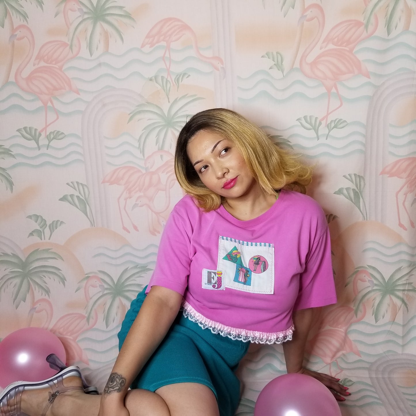 Summer of 93 reworked cropped tshirt