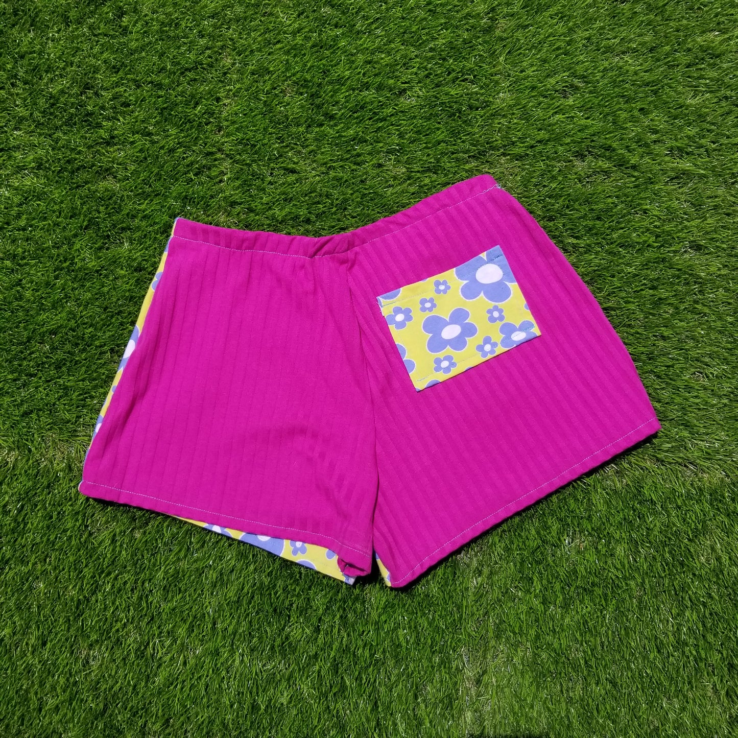 Flower Power upcycled shorts