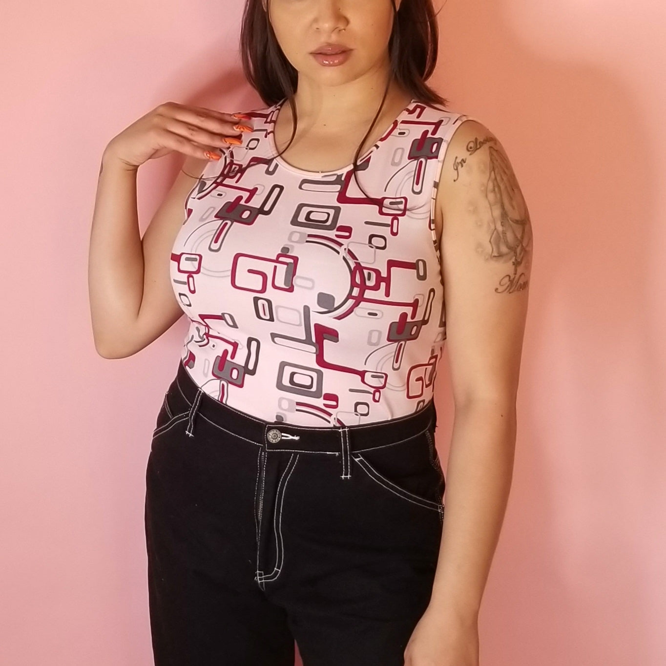 00's microchip print tank