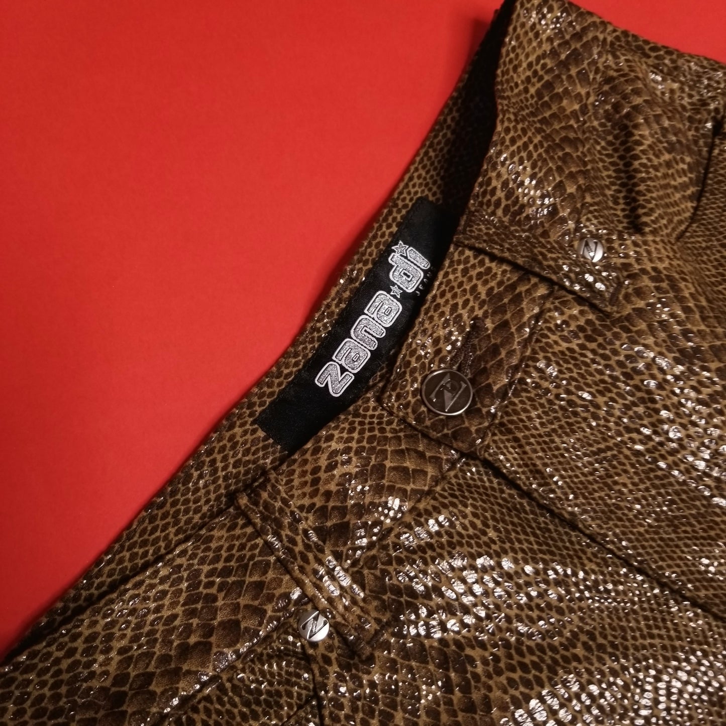 Y2k faux snake Pop Star pants