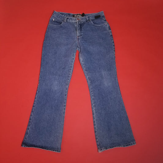 No excuses Heart embroidered lowrise jeans