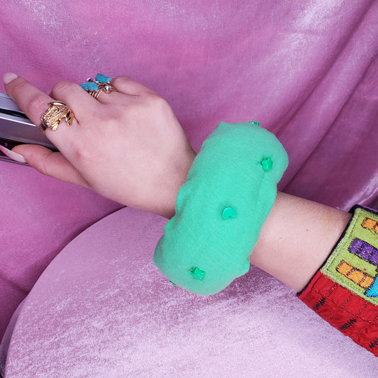 Lucky charm jumbo size bangle bracelet