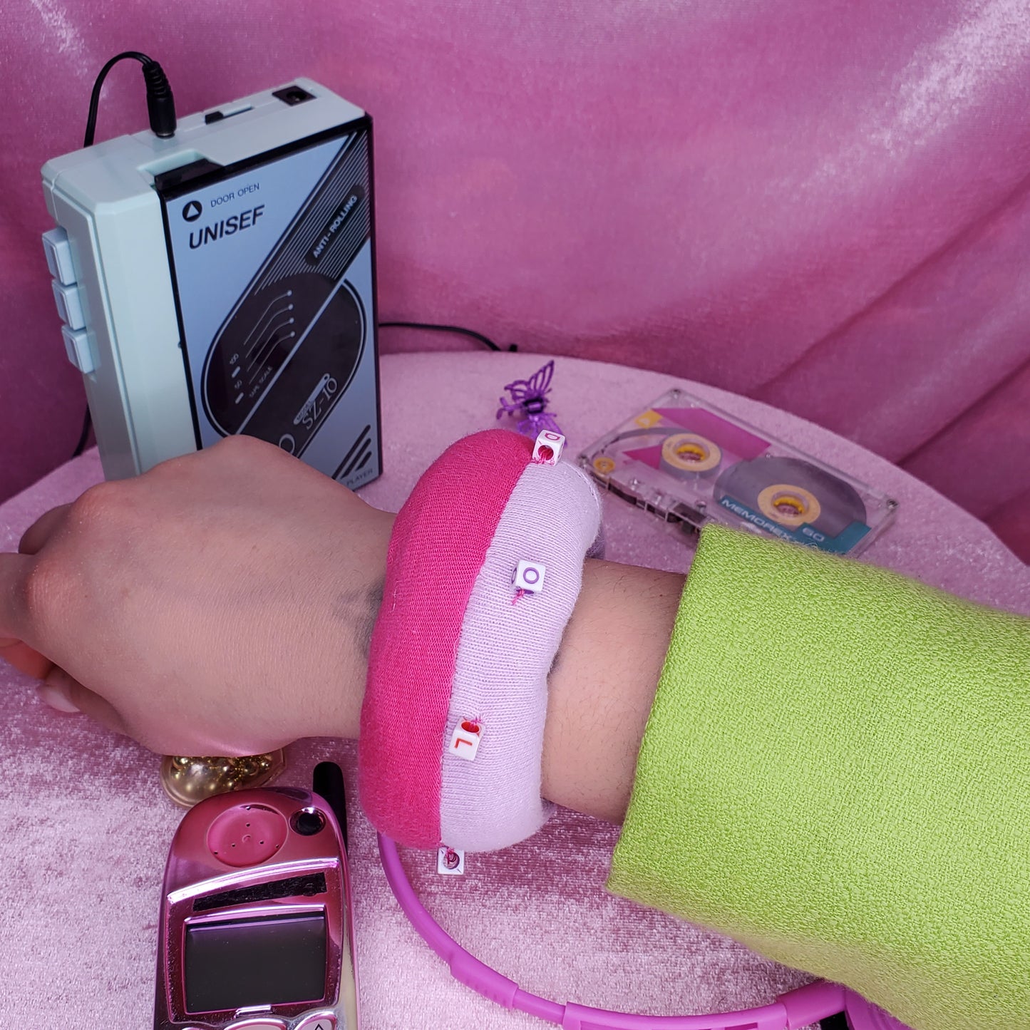 Total Doll plush bangle bracelet