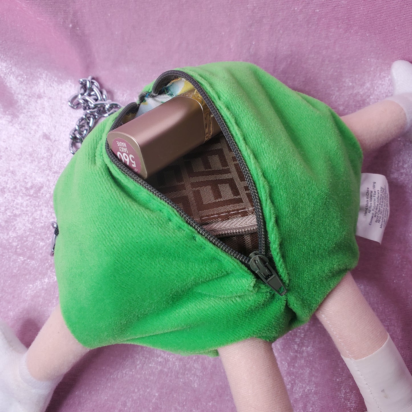 Ms. Green M&M plush purse