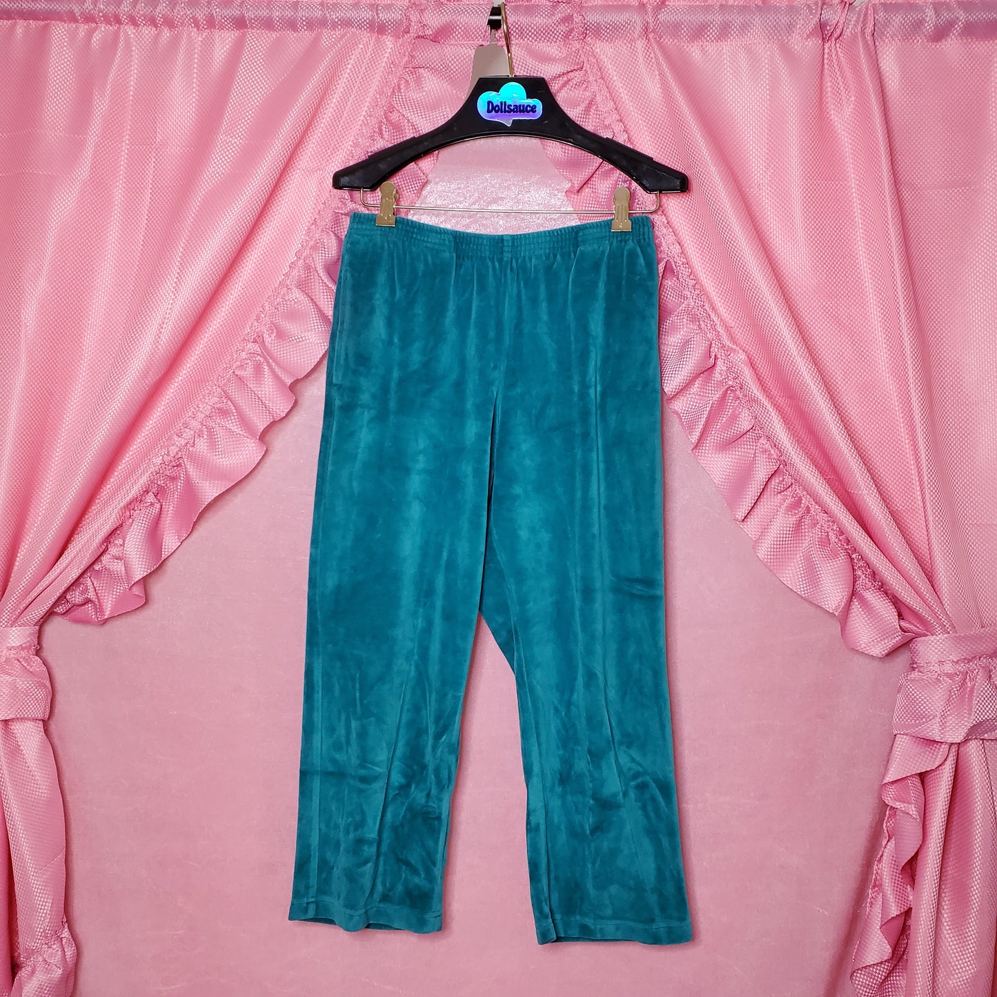 Teal velour matching tracksuit set