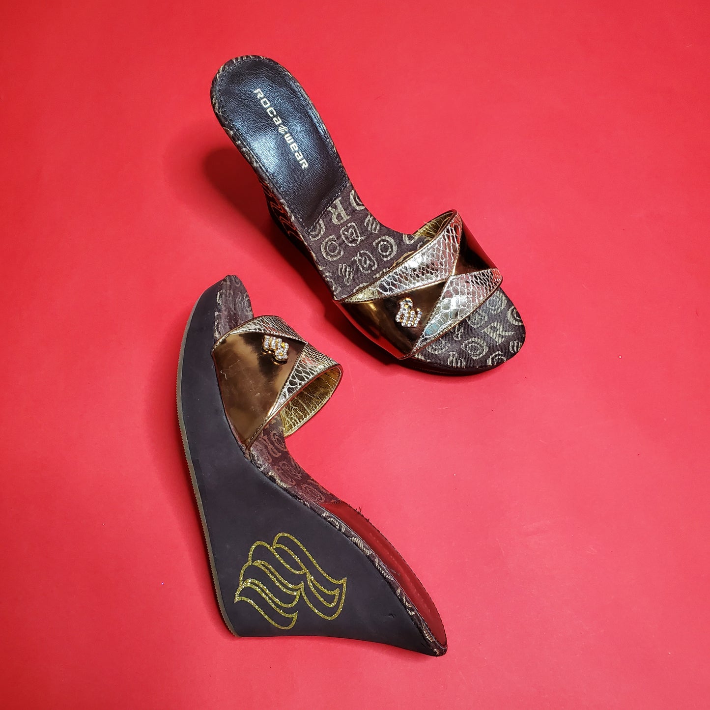 Y2k vixen Rocawear wedge heels