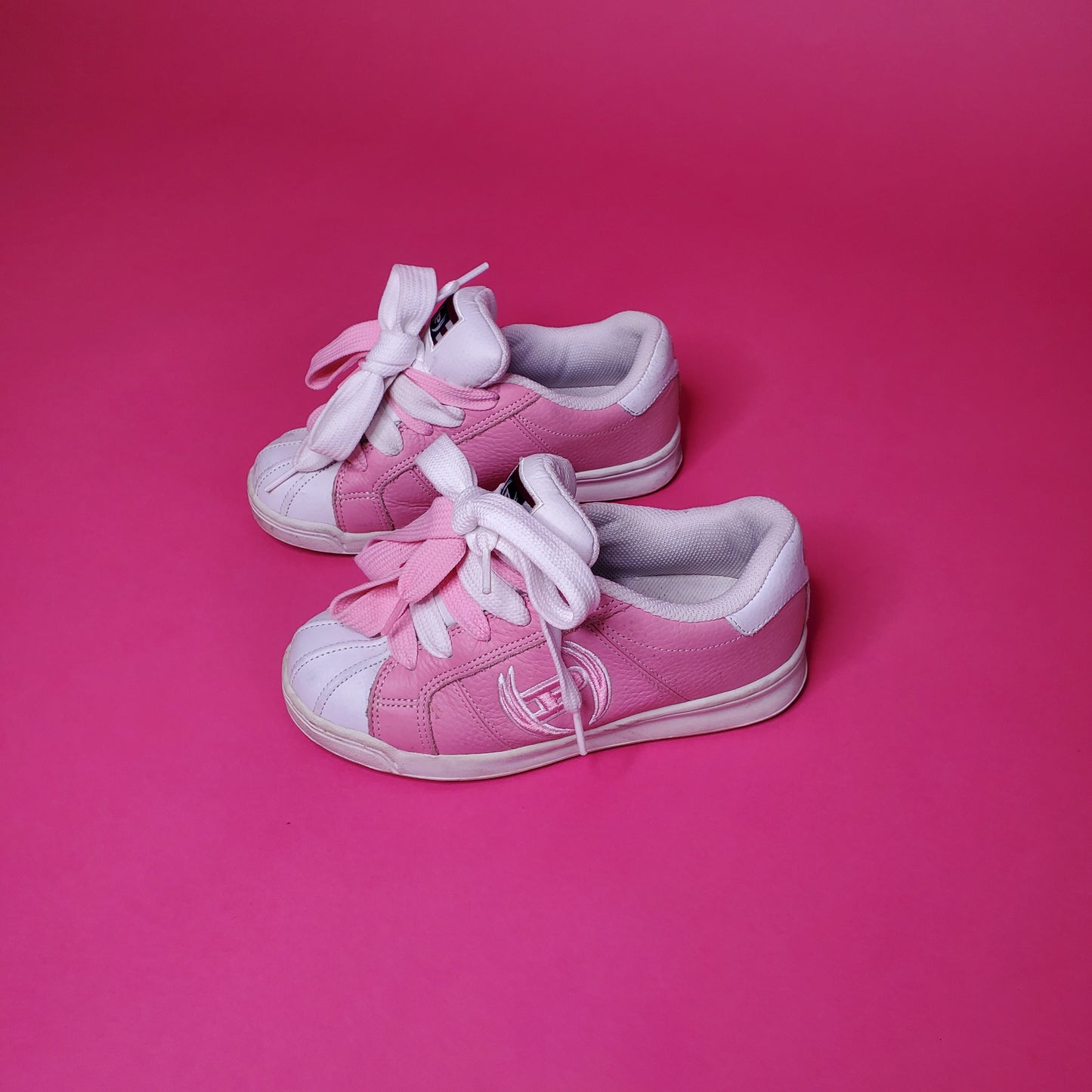 Baby pink & white phat farm lowtop sneakers