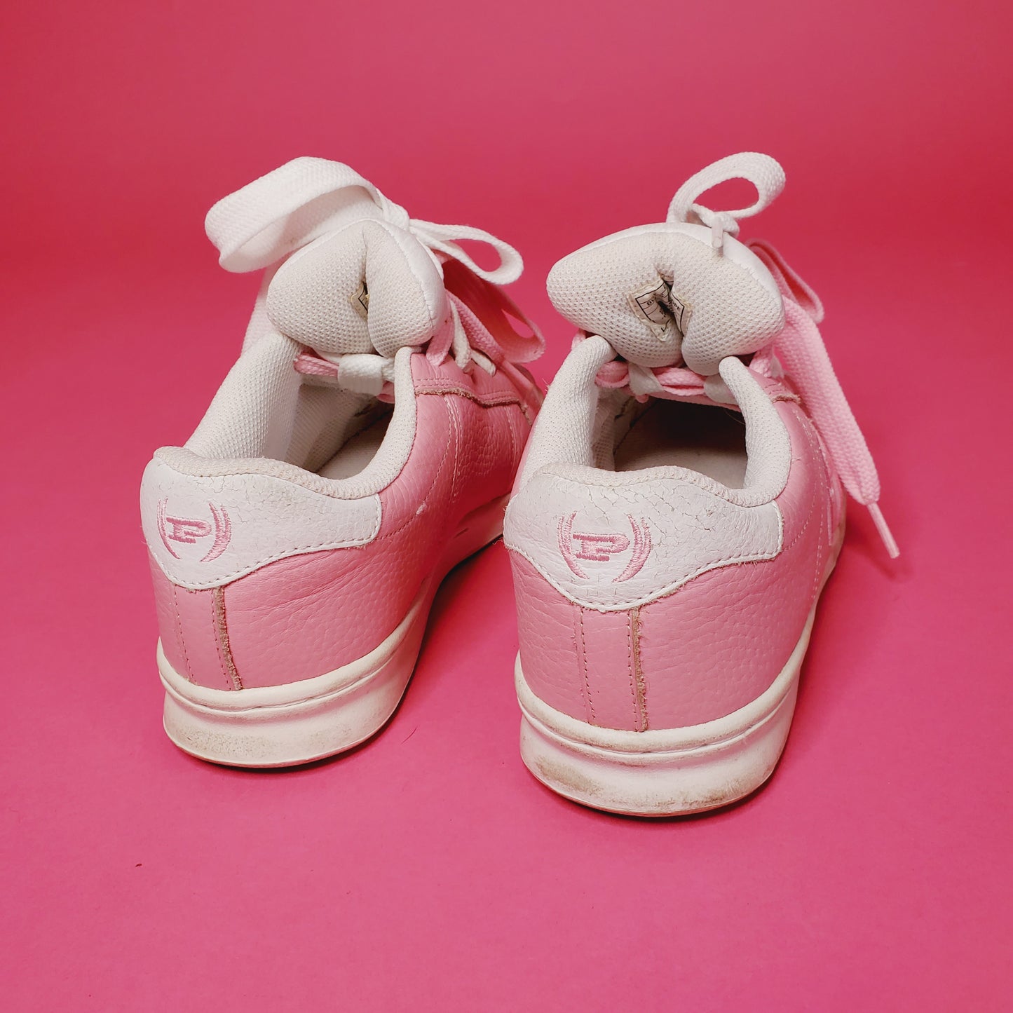 Baby pink & white phat farm lowtop sneakers