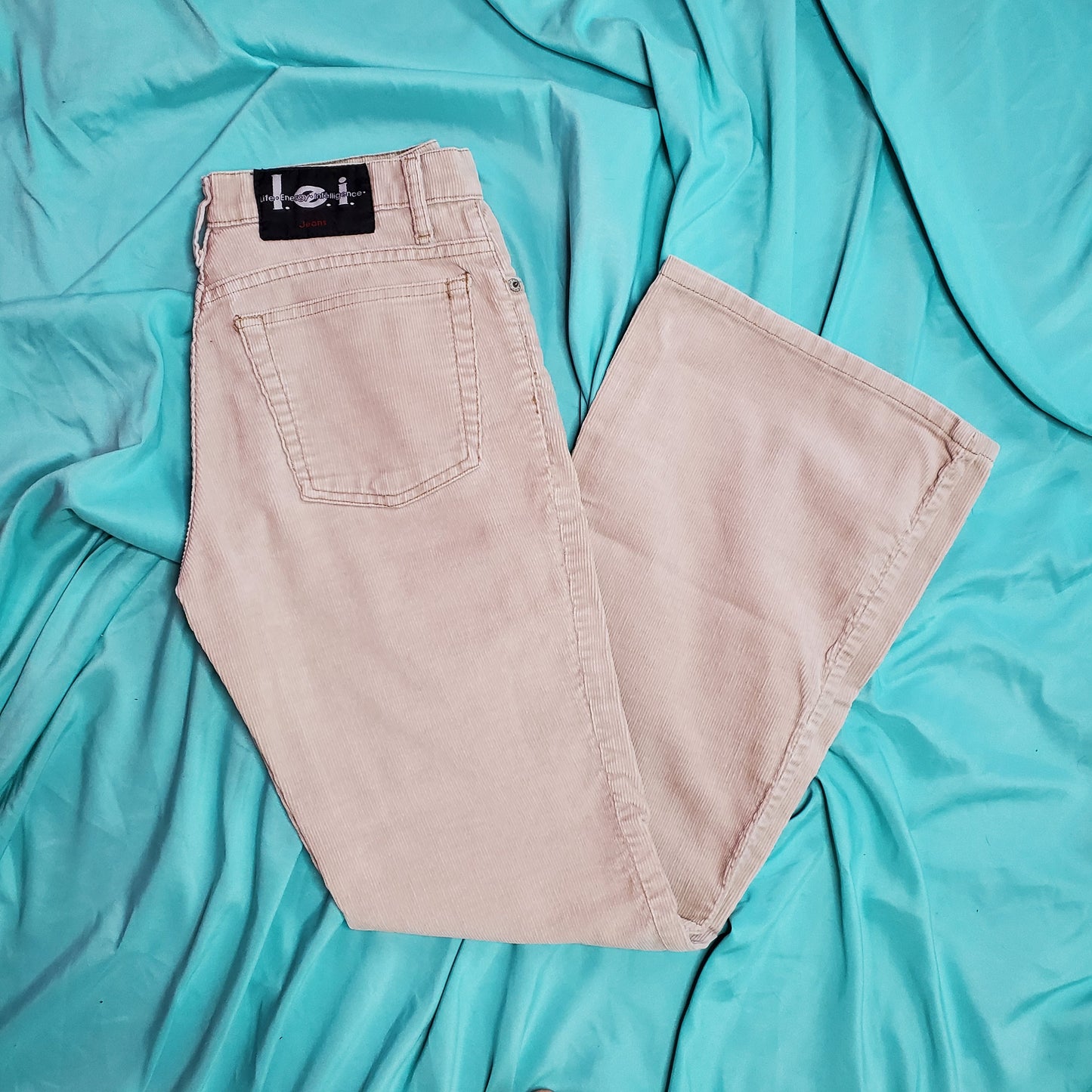 Corduroy light grey flared pants
