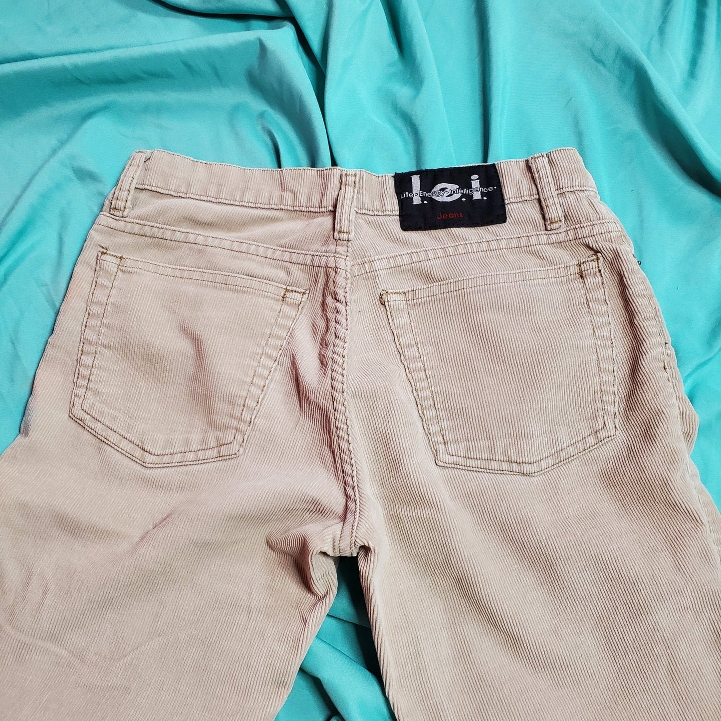 Corduroy light grey flared pants