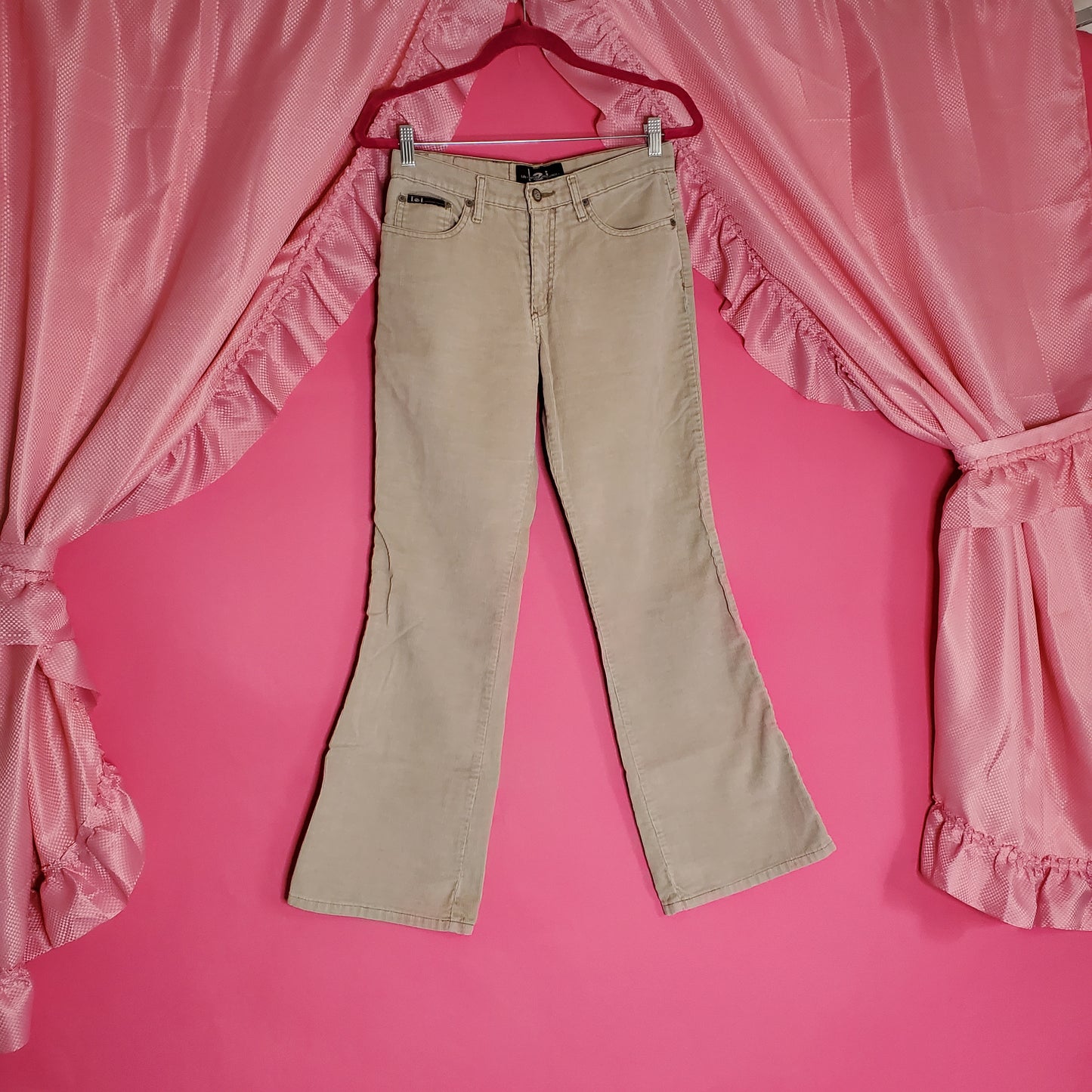 Corduroy light grey flared pants