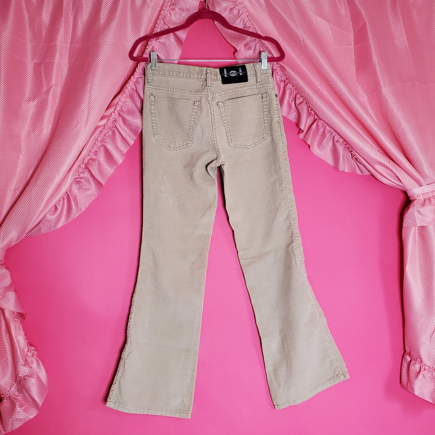 Corduroy light grey flared pants