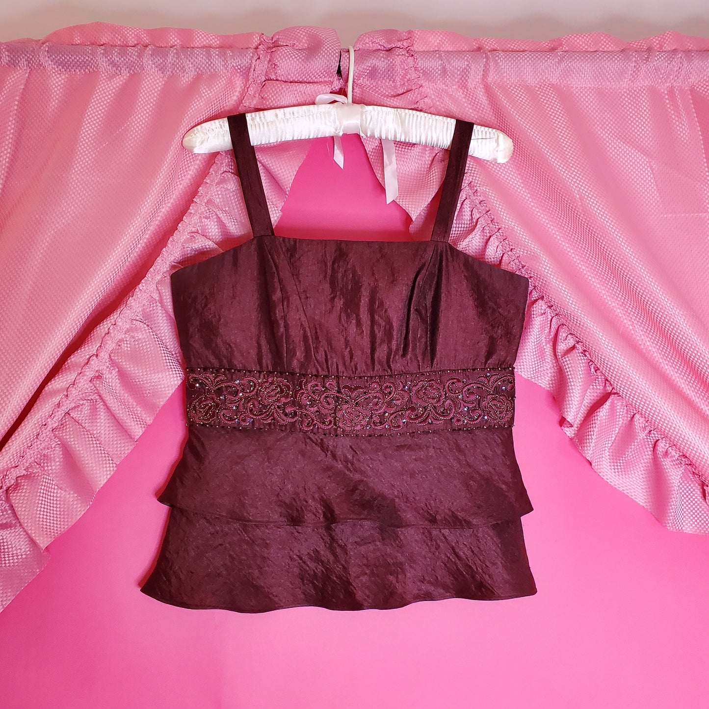 🍷Dark red wine evening top