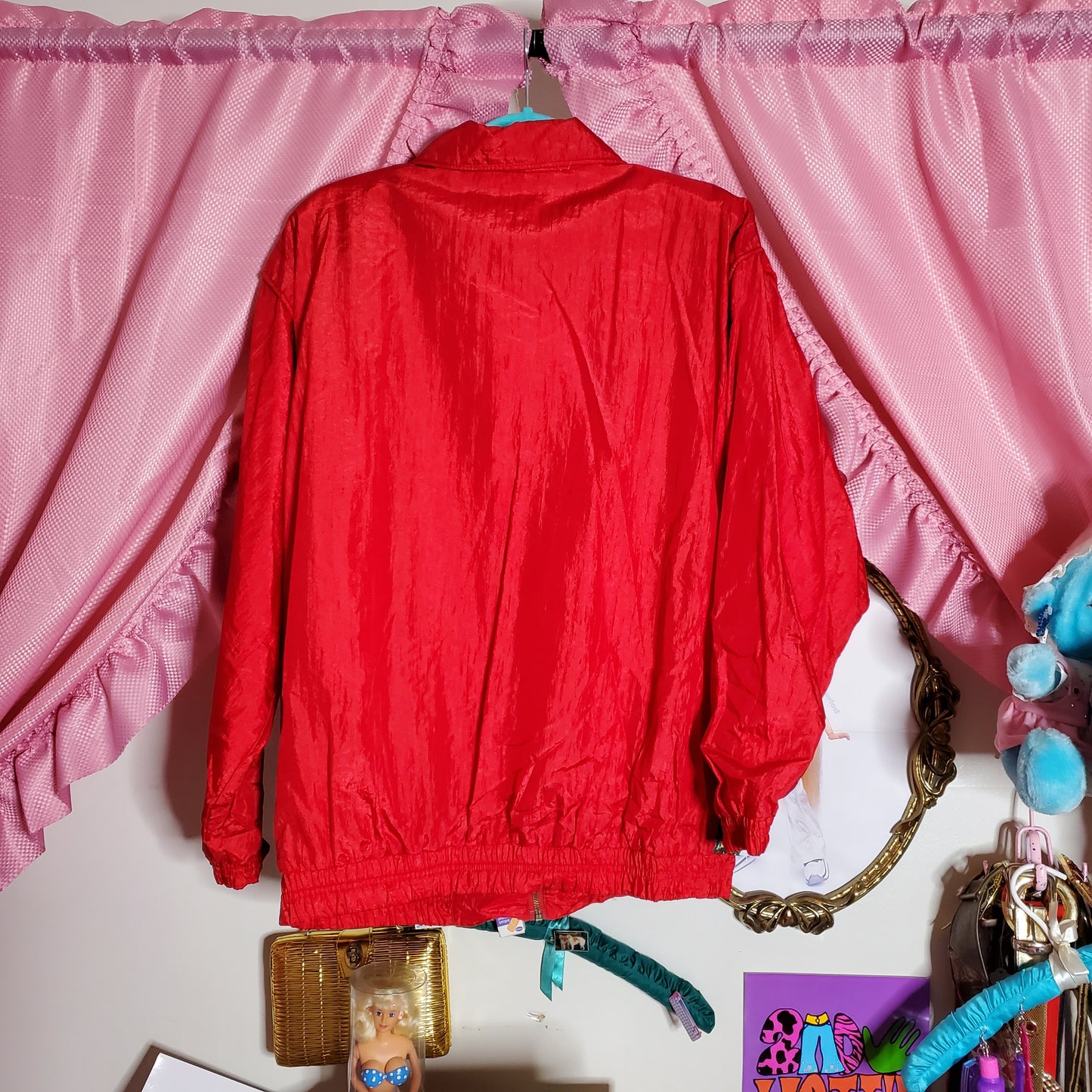 1990's Gawdy Christmas Windbreaker set