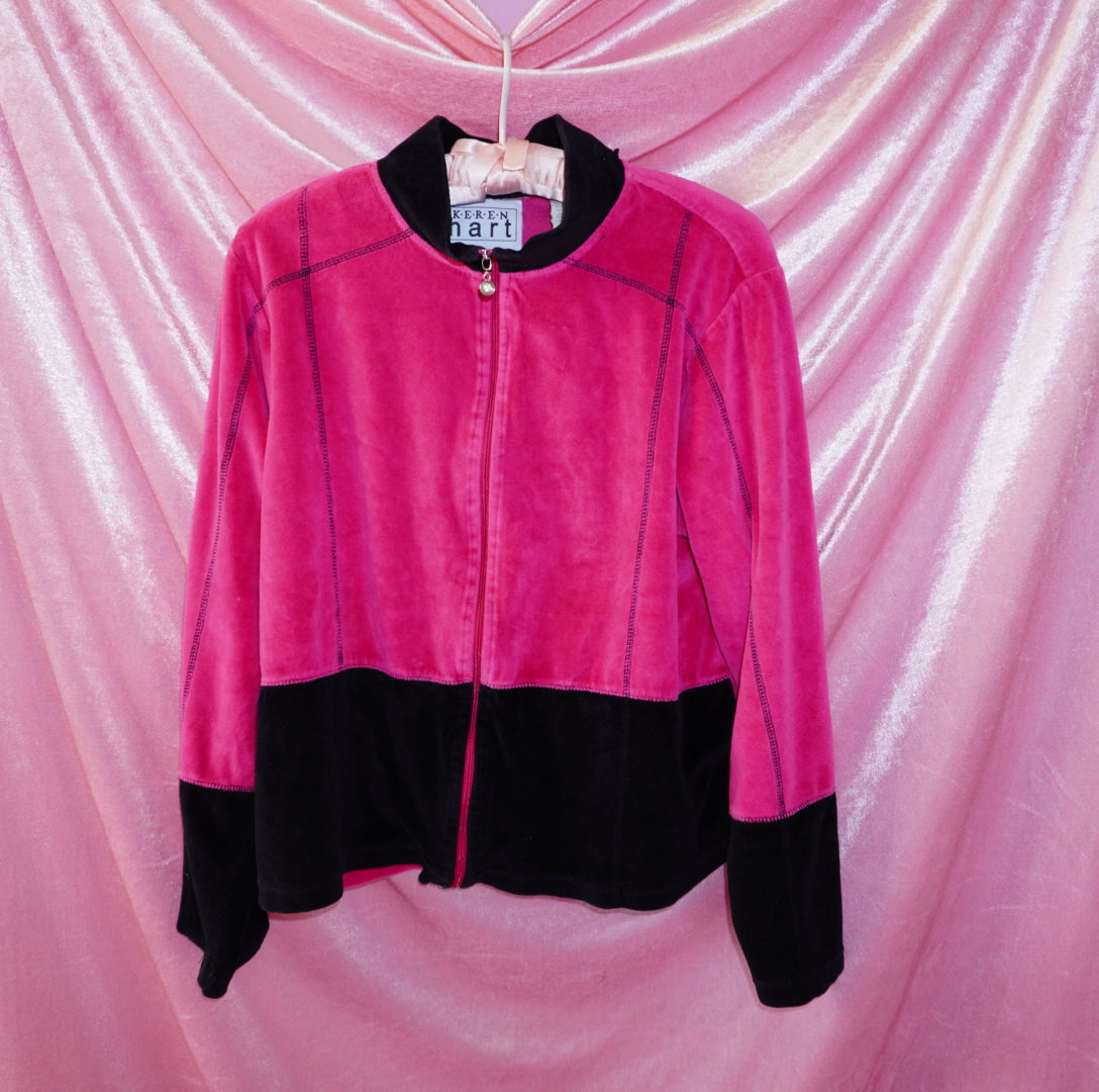 Color Bloquer Velour Track jacket