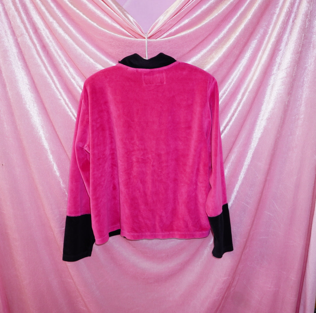 Color Bloquer Velour Track jacket