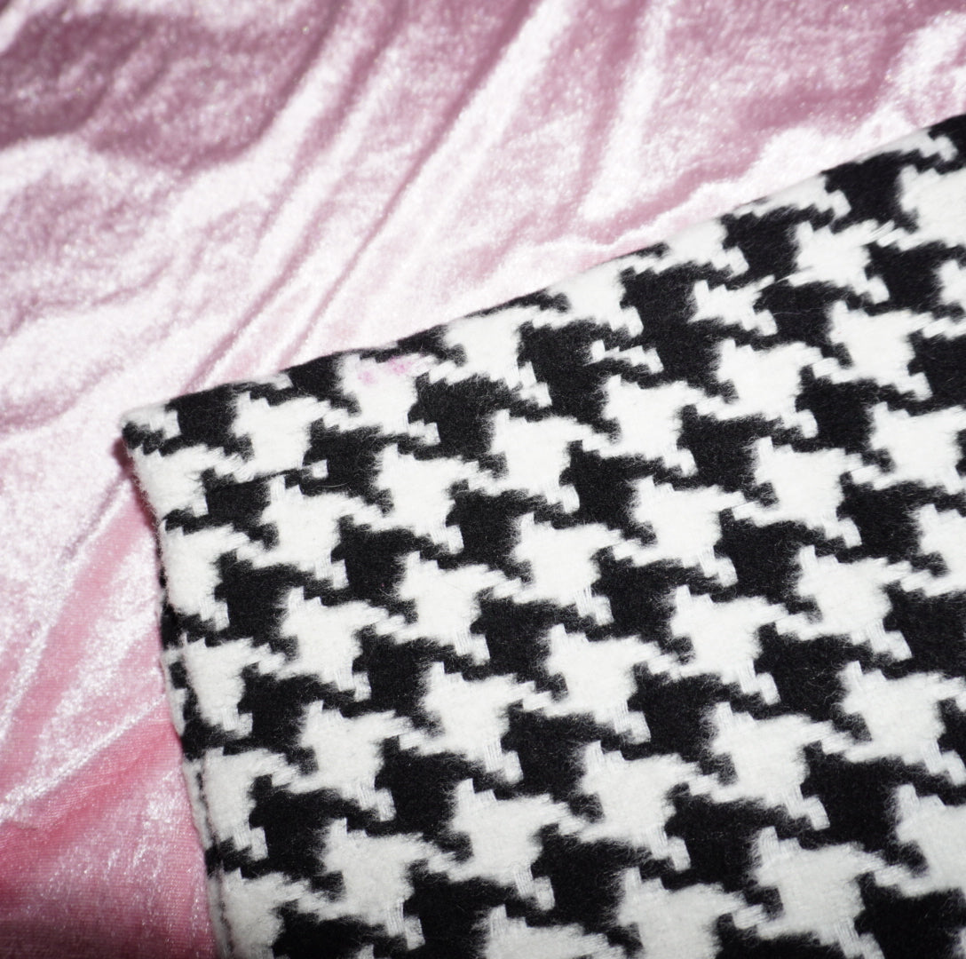 Jumbo Houndstooth Print midi skirt