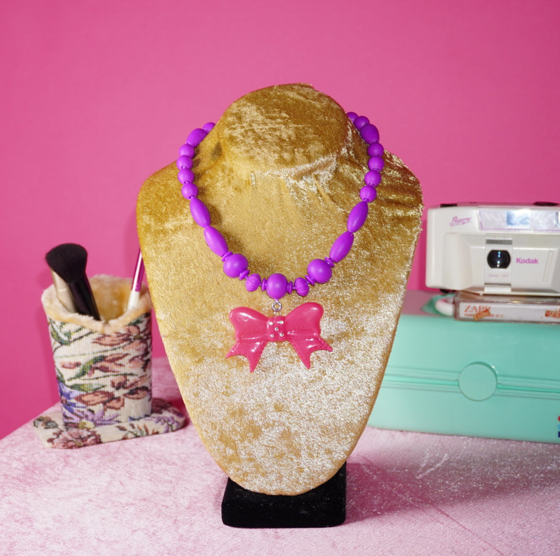 Twinkle Bow rubber necklace