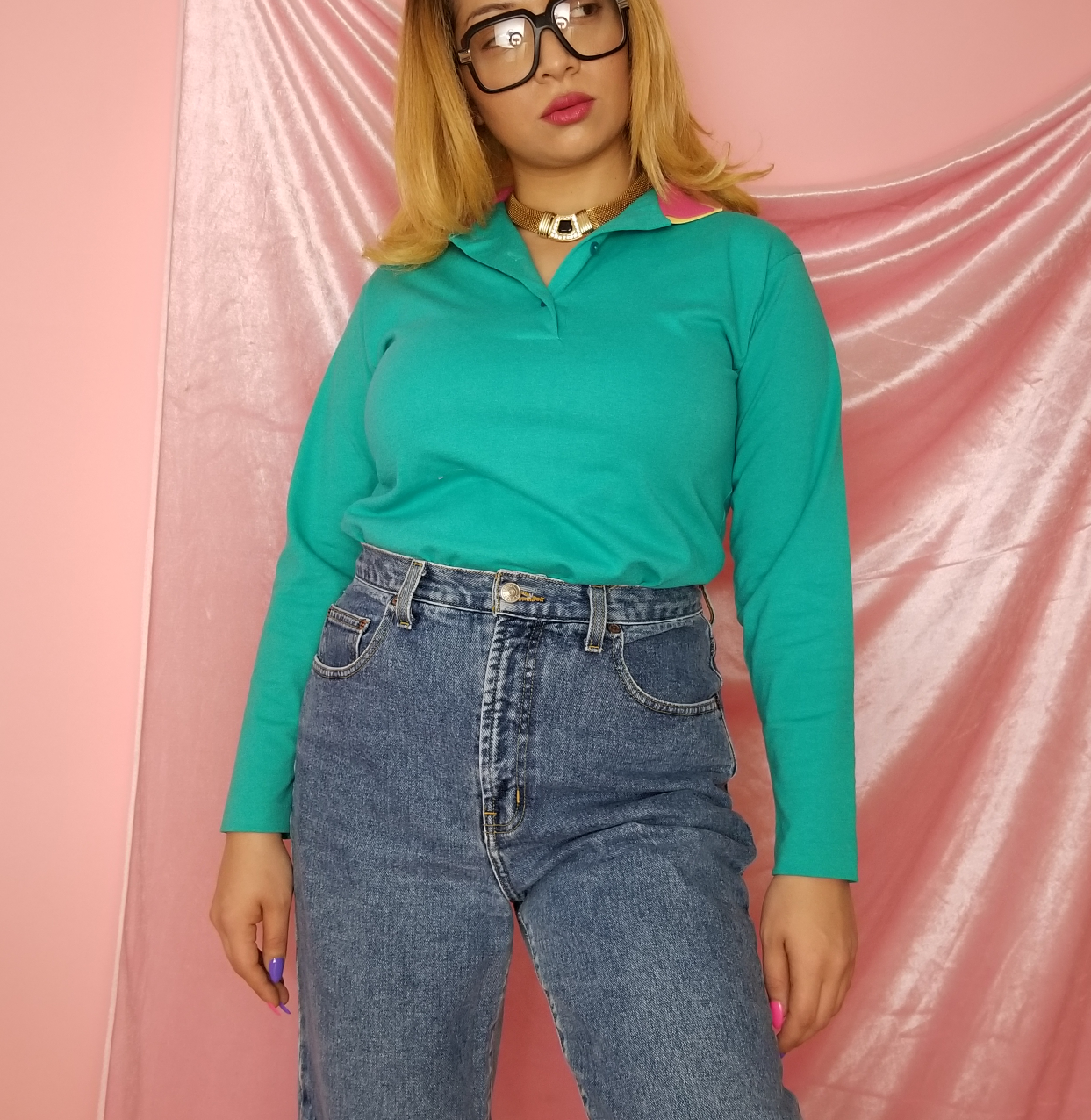 80s Color Block Polo