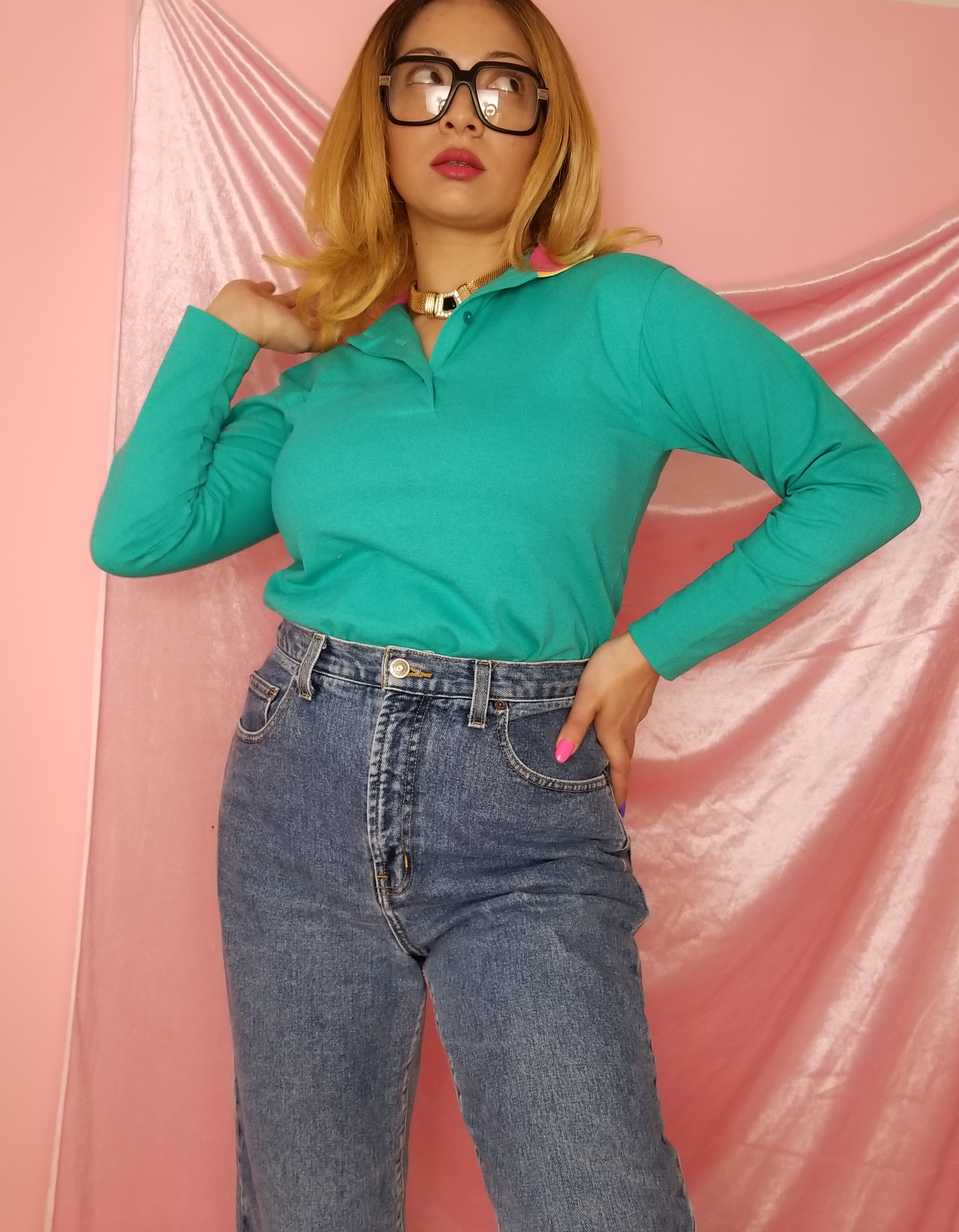 80s Color Block Polo