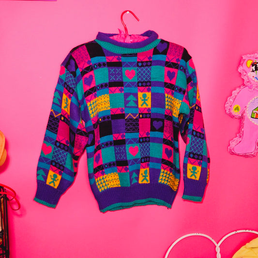 90s kid colorful knit
