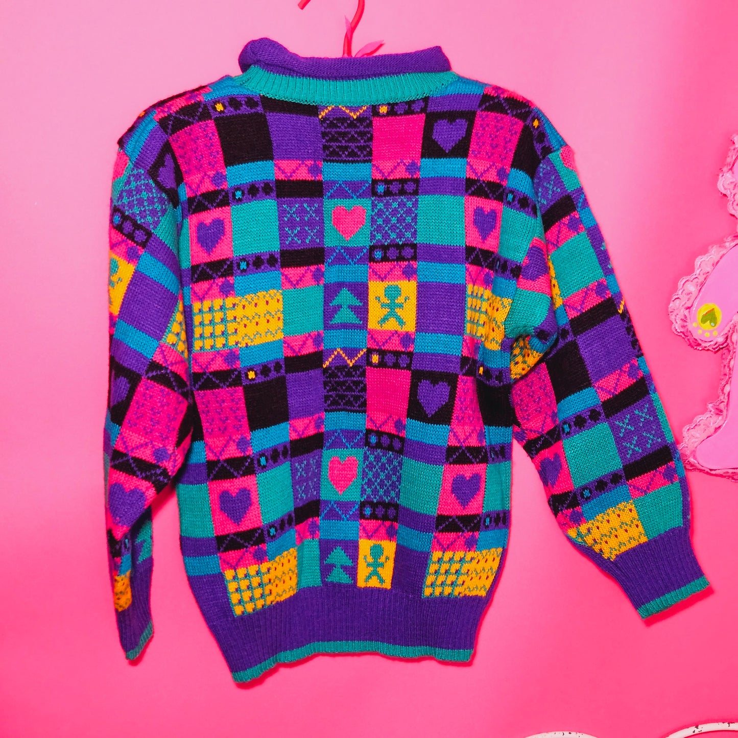90s kid colorful knit