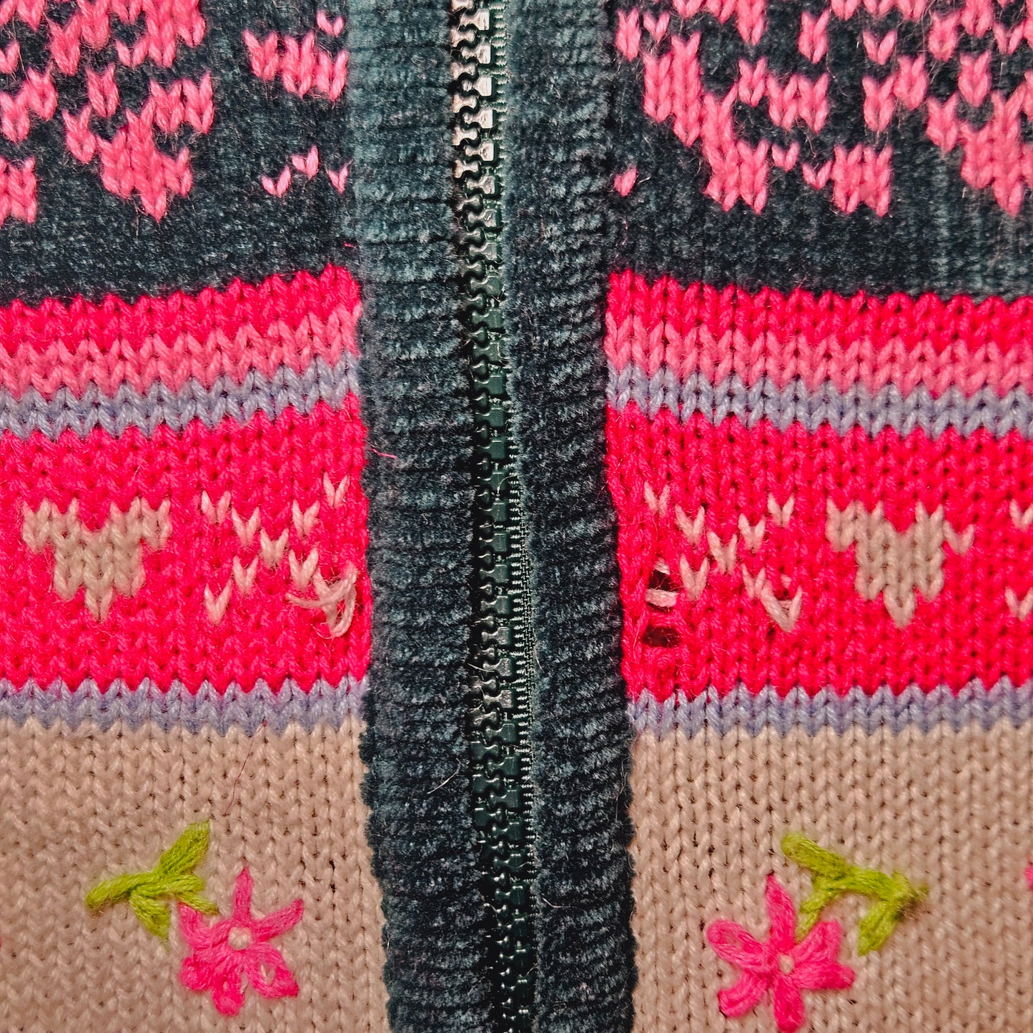 Halston baby floral zip up sweater