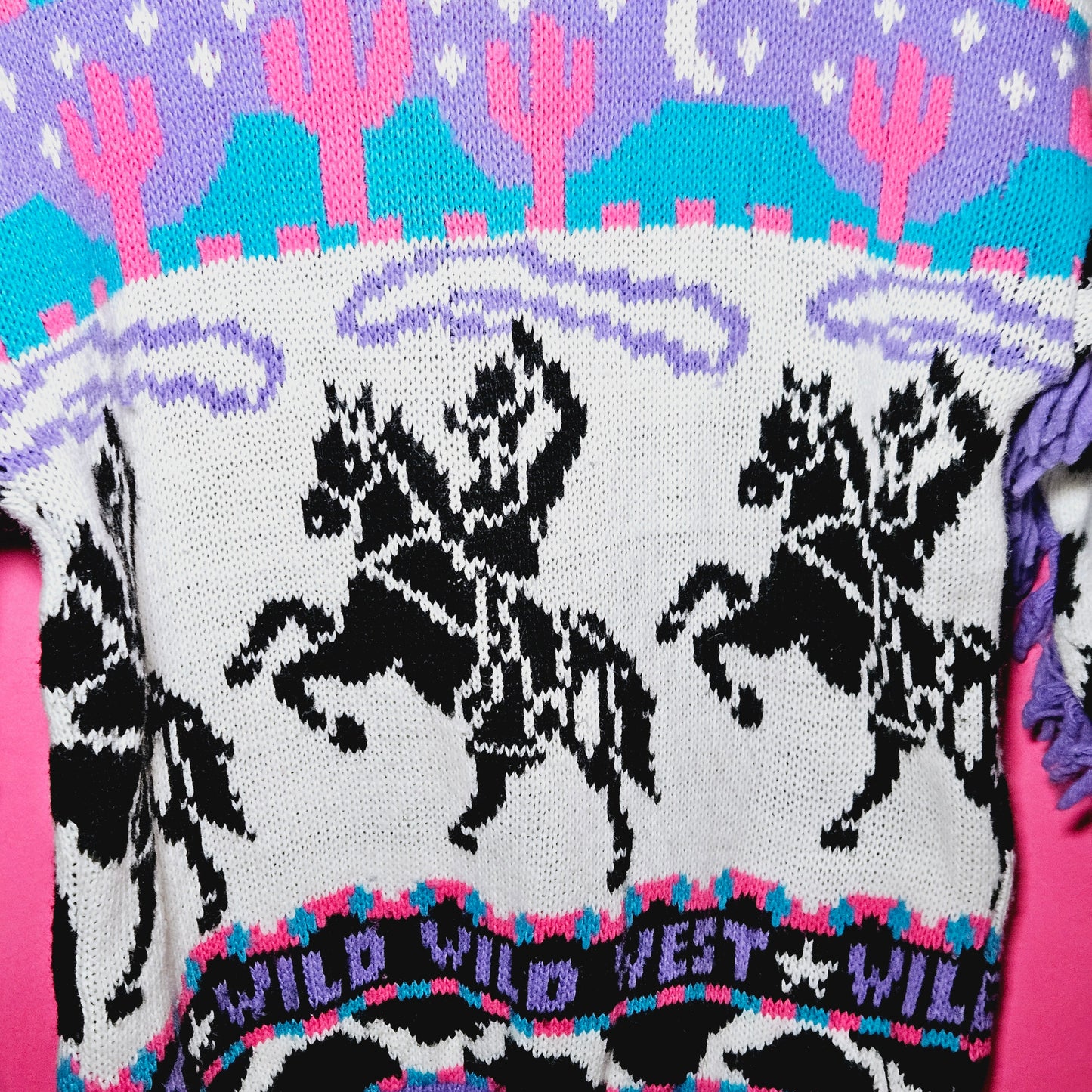 Wild west knit fringe sweater
