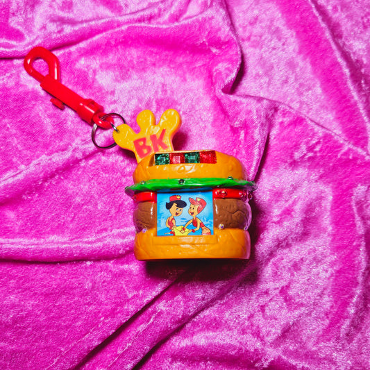 Vintage Burger King Flintstones bag charm