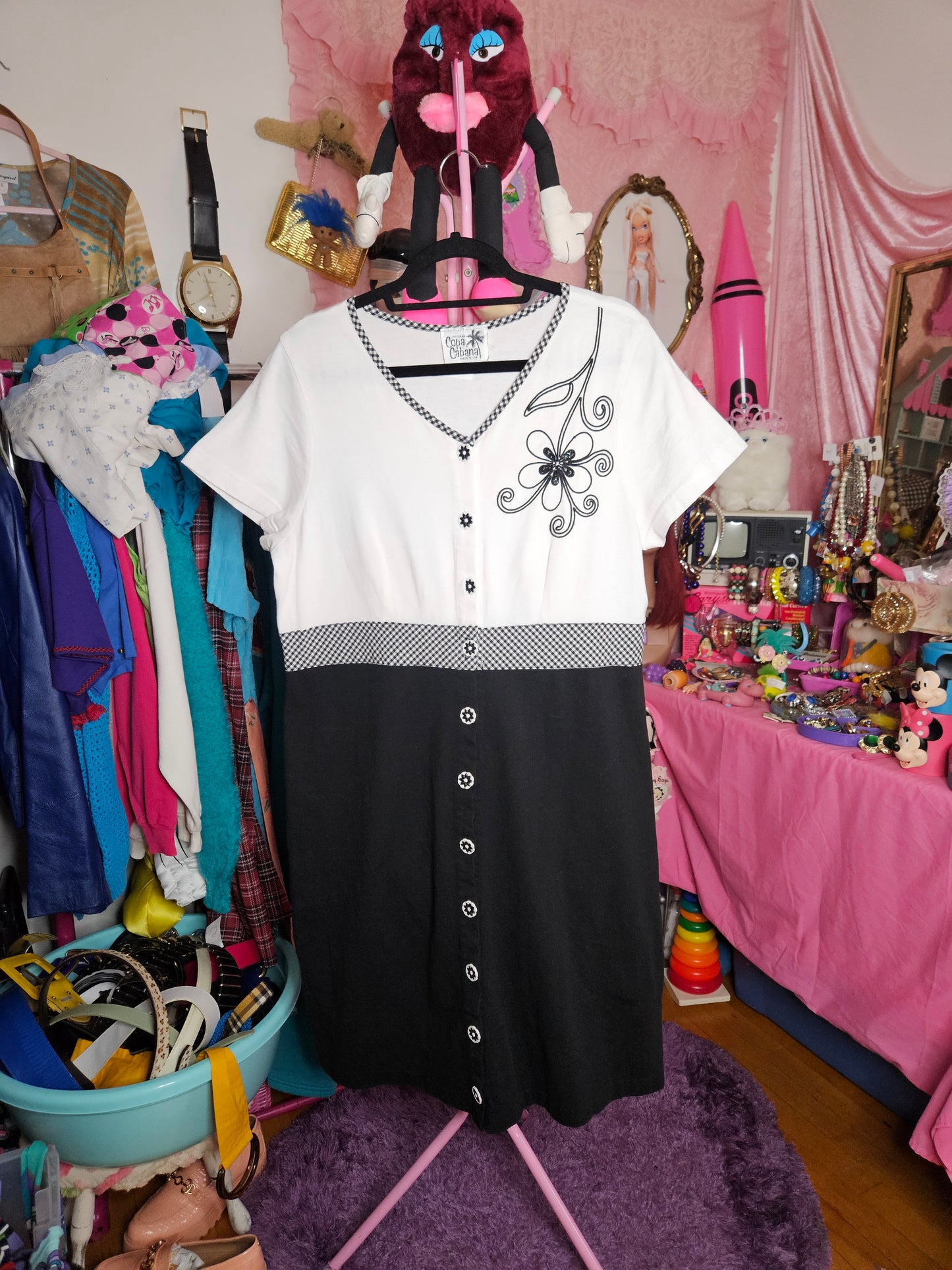 Copa Cabana 90's B&W Dress