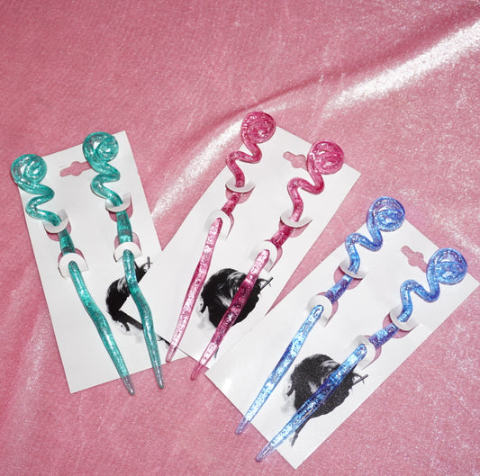 Glitter Jelly Hair Sticks
